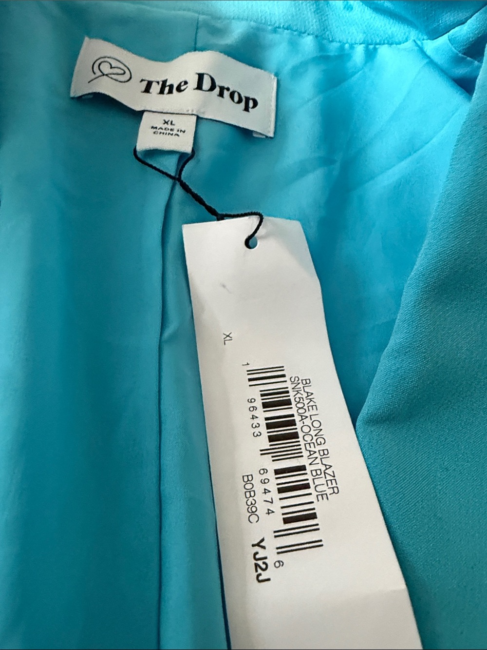 Amazon Turquoise Single-Button Blazer - Picture 2 of 4